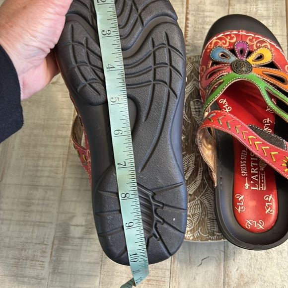 L’ARTISTE SPRING STEP WOMENS COOA HAND PAINTED LEATHER CLOG SIZE 40/9 - Picture 11 of 14